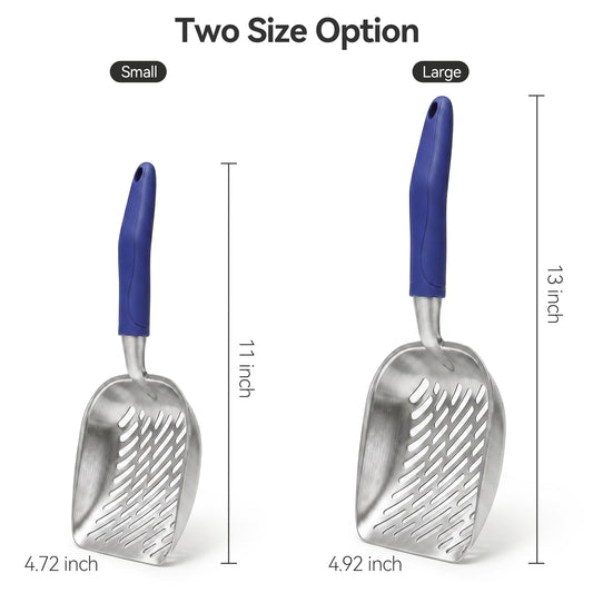 Cat Litter Scoop Kitty Metal Scooper Heavy Duty Aluminum Deep