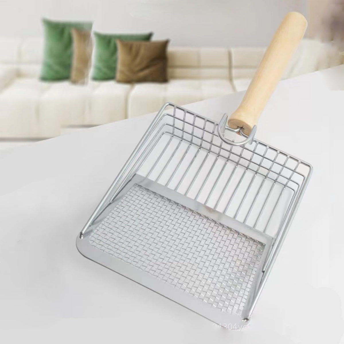 Metal Litter Scoop Pooper Scooper With Wooden Handle Cat Deep Poop