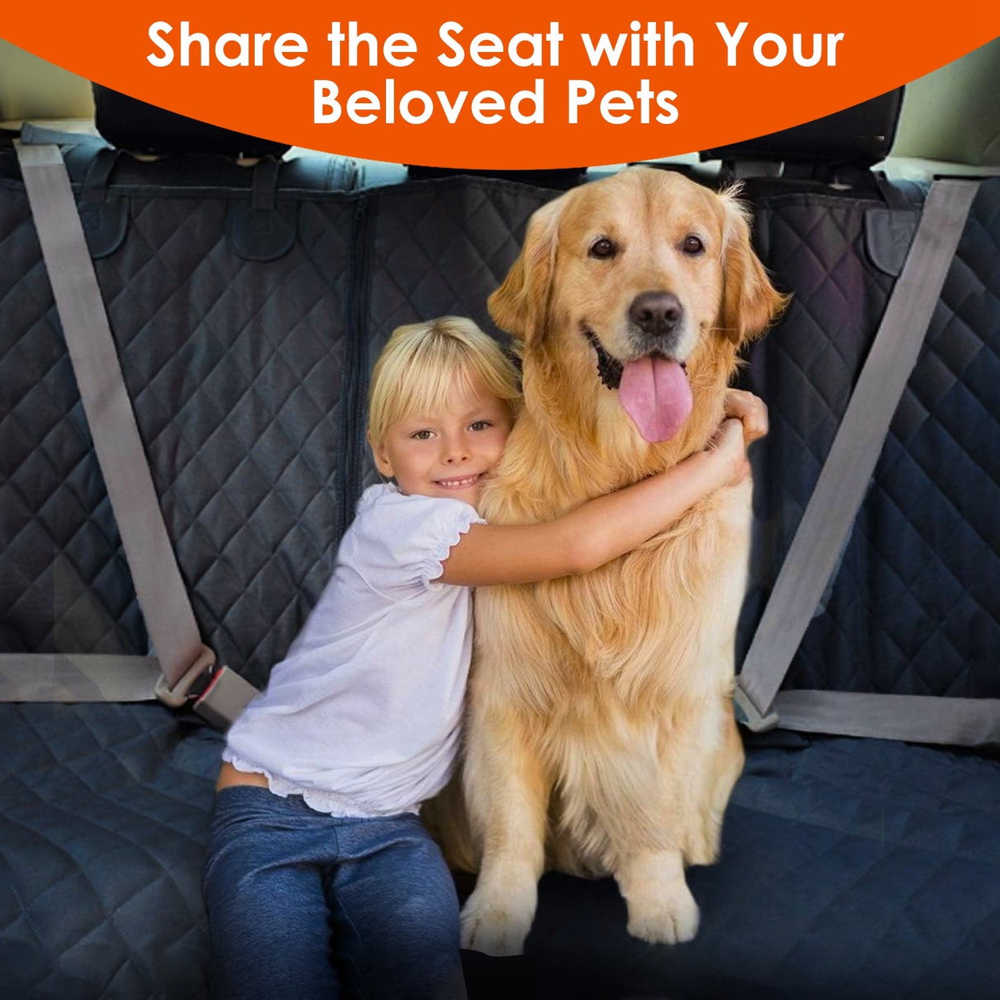 1pc Dog Car Seat Cover Waterproof Scratchproof Pet Rear Protector