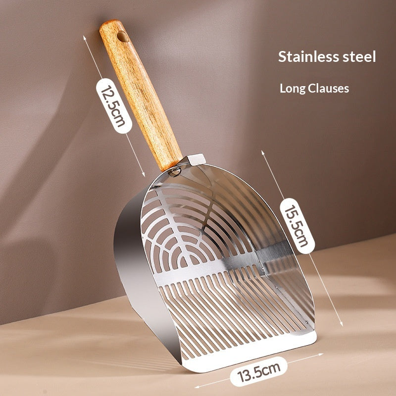 Simple Household Stainless Steel Cat Litter Scoop