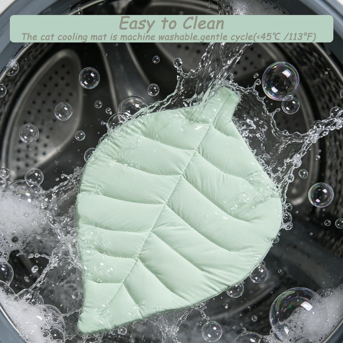 Cat Cooling Mat Leaf Bed Comfortable Soft Fabric Breathable Cozy