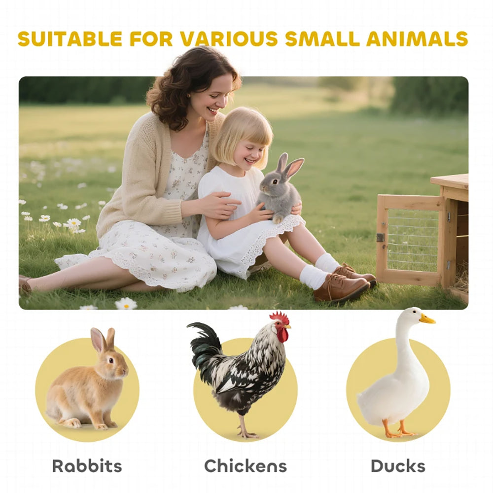 Small Wooden Rabbit Hutch Bunny Cage Guinea Pig Duck House Dog With
