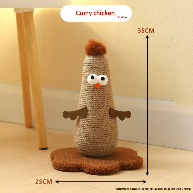 Cat Scratching Board Vertical Durable Not Easy To Shed Hemp Rope