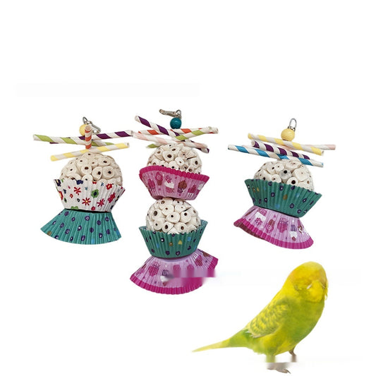 Parrot Toy Bird Edible Soft Ball Shredding Relieving Boredom