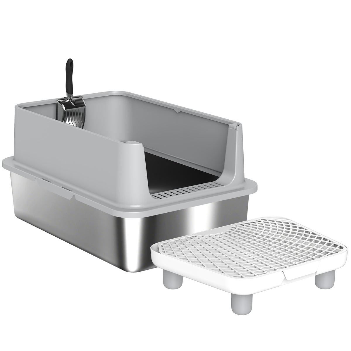 Cat Litter Box Stainless Steel Scoop