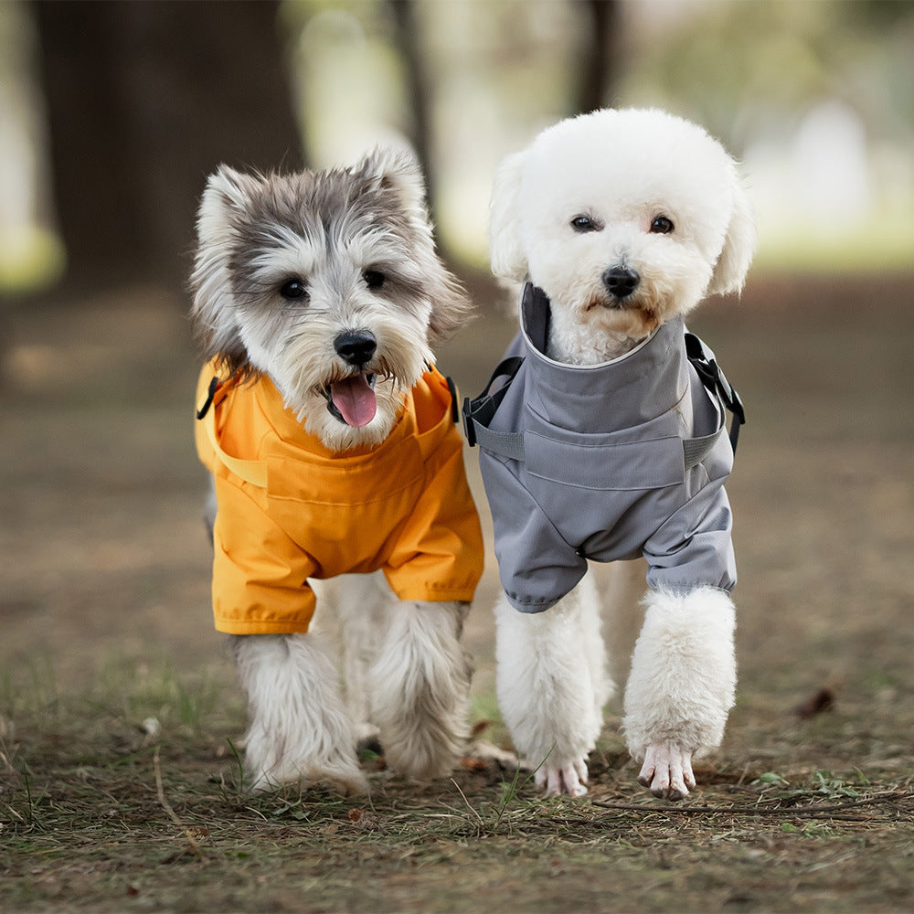 Chest And Back Raincoat Two Legs Waterproof Teddy Medium And Small