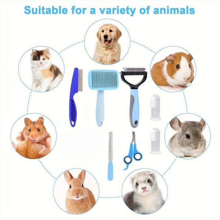 Nail Clipper, Shedding Brush and Toothbrush Set
