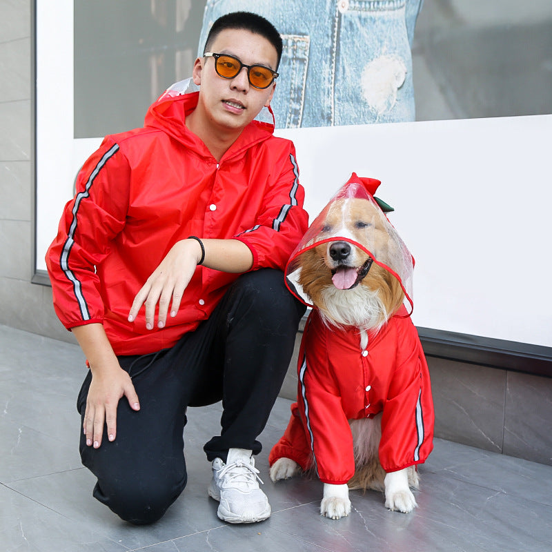 Four Legged Raincoat Pet Waterproof Clothing