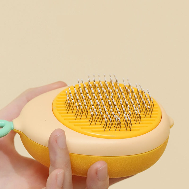 Creative Cat Grooming Comb Portable Massage Brush One-button Remove