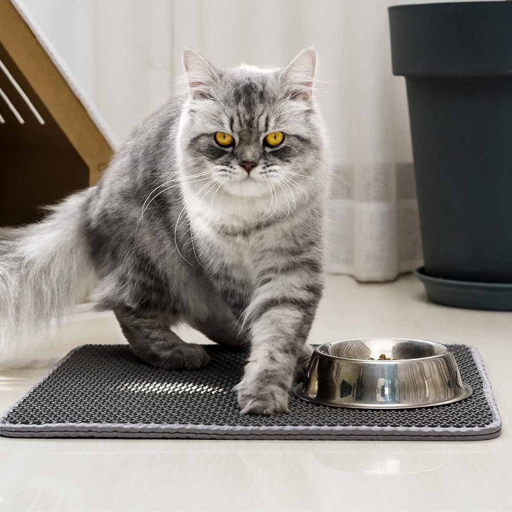 Pet Cat Eva Double Layer Basin Mat Anti-splash Filter Sand Toilet