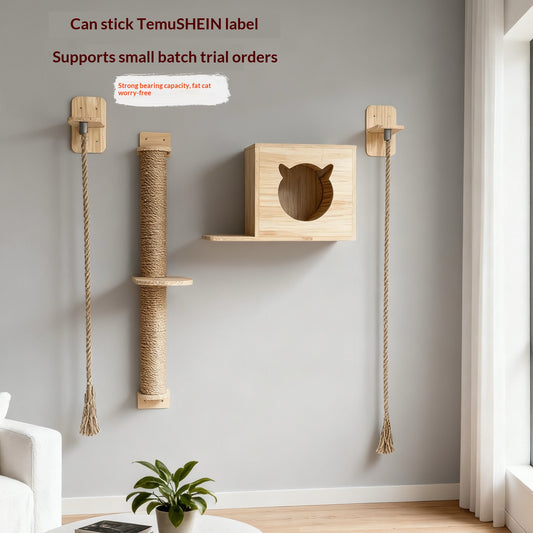 Cat Tree With Scratching Post Jumping Platform And Bed Complete Set