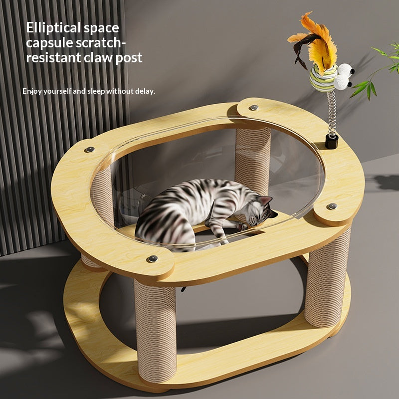 Cat Climbing Frame And Bed Combo With Enlarged Space Capsule