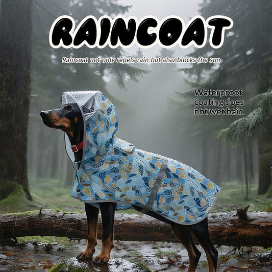 Dog Raincoat Waterproof Hoodie Pet Clothing Outdoor Walking Shell