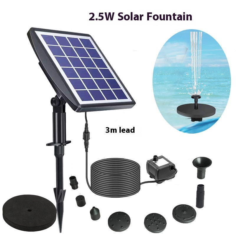 Solar Fountain Oxygen Rockery Water Garden Bird Bathtub Floating