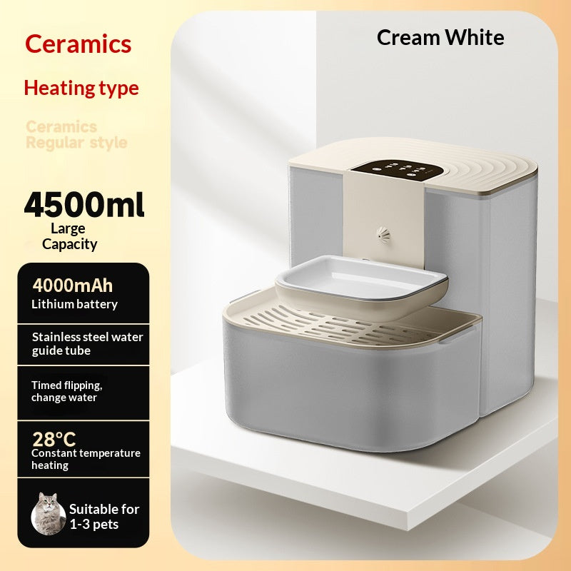 Thermostatically Controlled Plug-free Pet Water Fountain With