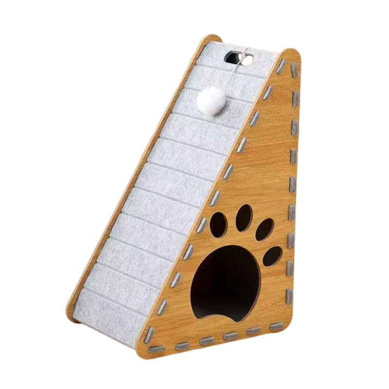 Triangular Vertical Cat Bed With Thickened Wear-resistant