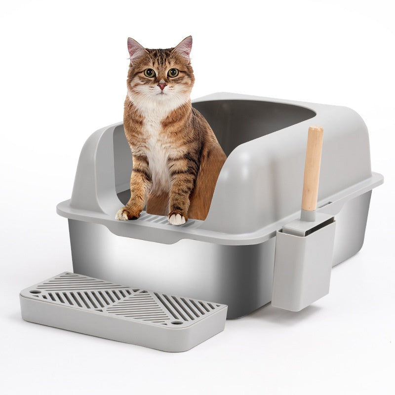 Alloy Litter Box Easy To Clean Widen And Thicken Leak-proof Sand