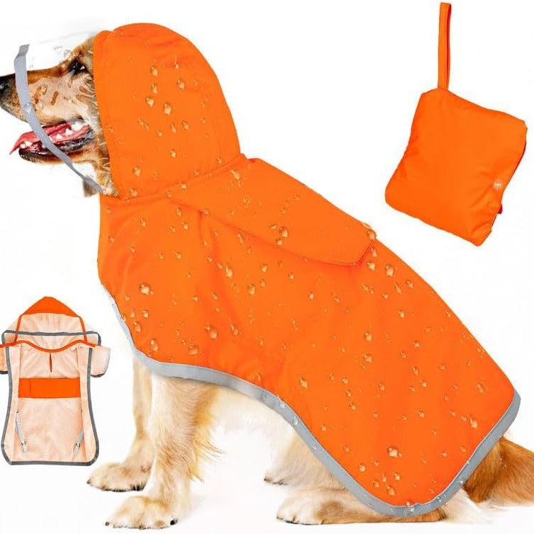 Dog Raincoat Waterproof Soft Breathable Rain Jacket For Small