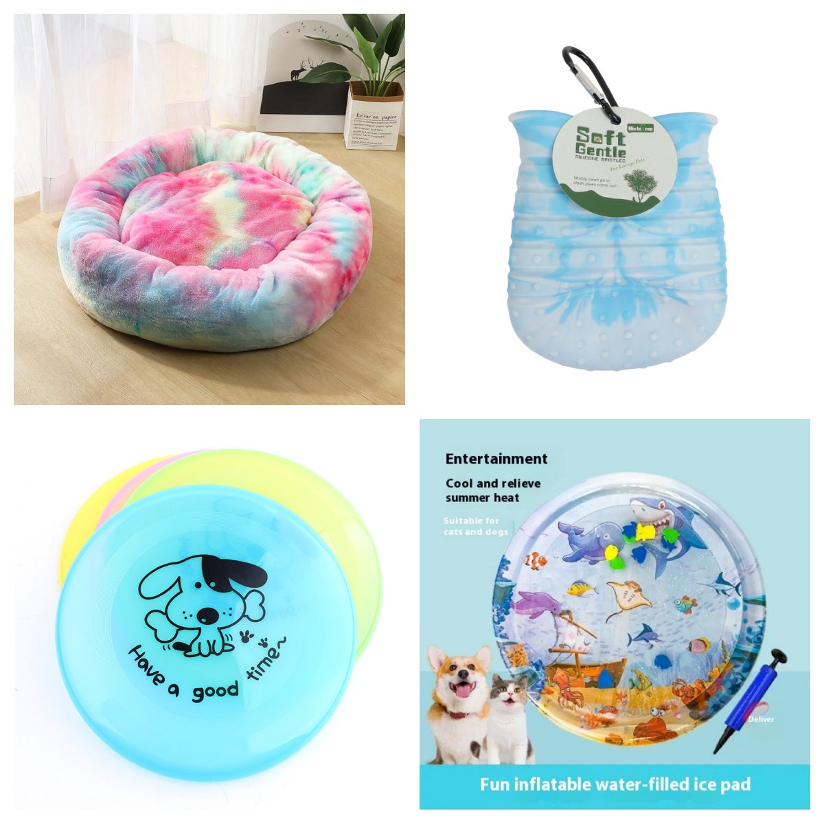 Silicone Flying Saucer Funny Pets Dog Cat Toy Game Discs Resistant