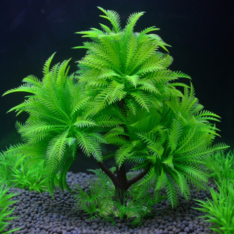 Fish Tank Landscape Artificial Water Grass Tree Simulation Aquarium