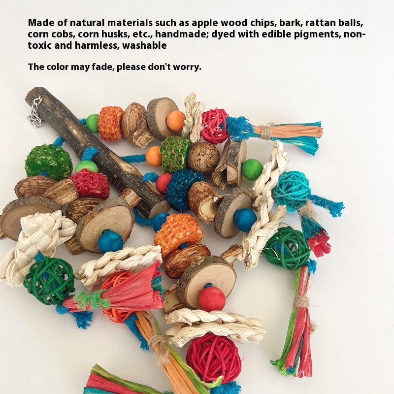 Parrot Toy Bird Decompression Relieving Stuffy Natural Material