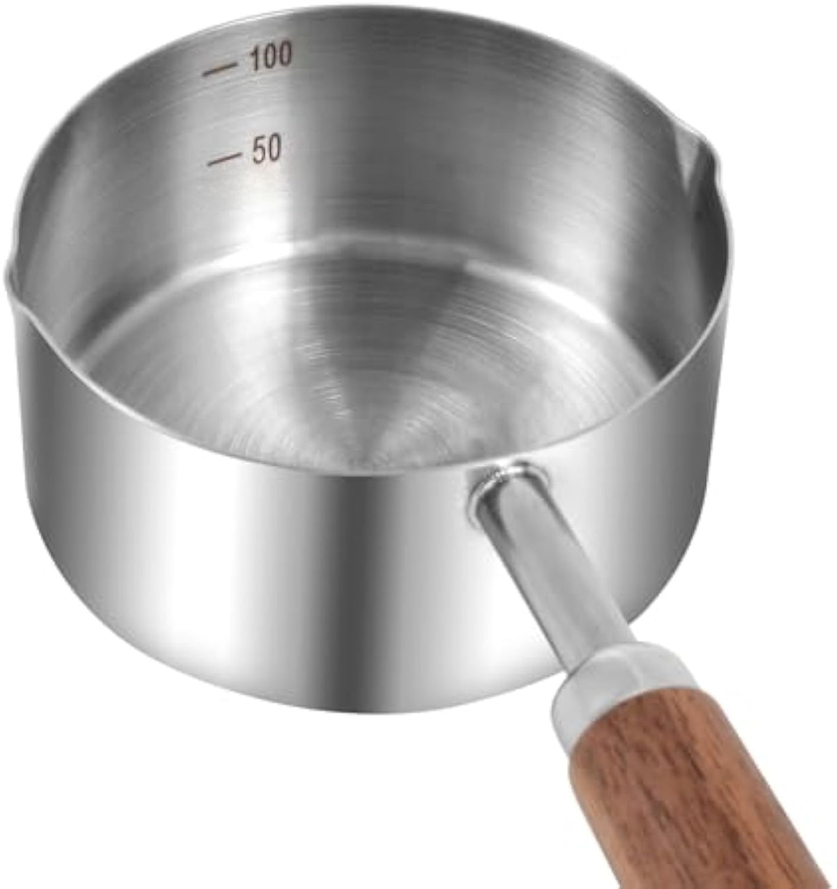 Dog Food Scoop 304 Stainless Steel Pet Measuring Cup With Wooden