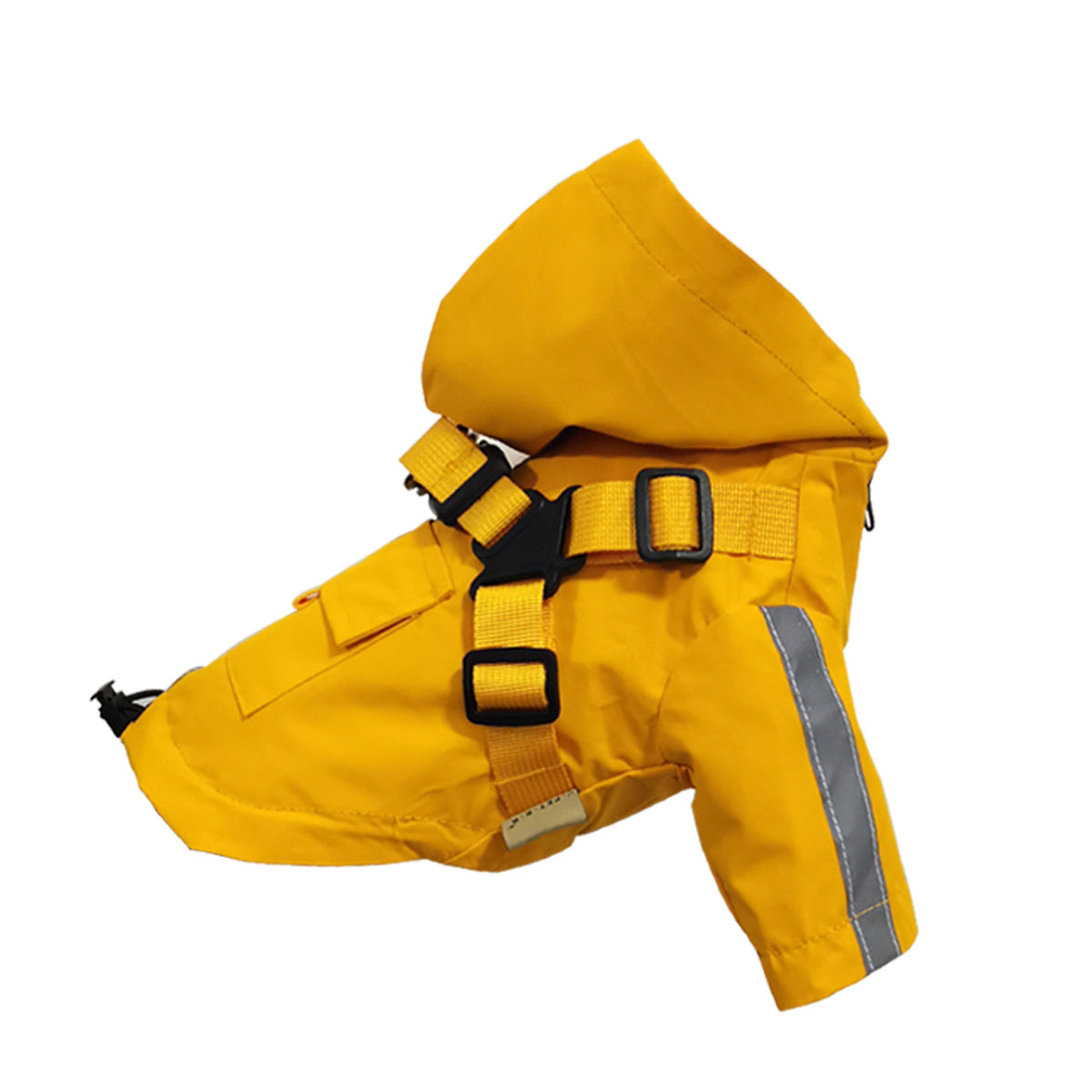 Pu Pet Reflective Raincoat Integrated With Chest And Back