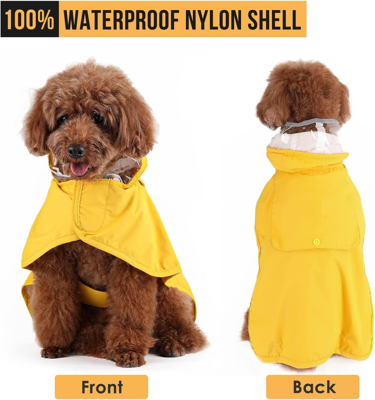 Dog Raincoat Waterproof Soft Breathable Rain Jacket For Small