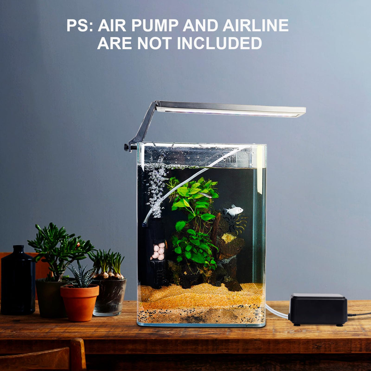 Small Aquarium Bio Sponge Filter With Ceramic Balls 2-5 Gallon Fish