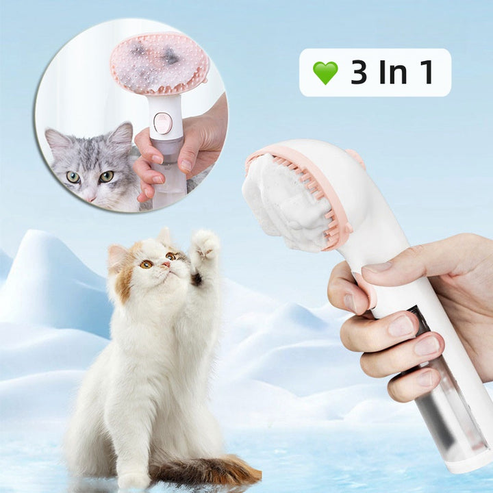 3-in-1 Wash-Free Steam Brush with Adjustable Comb