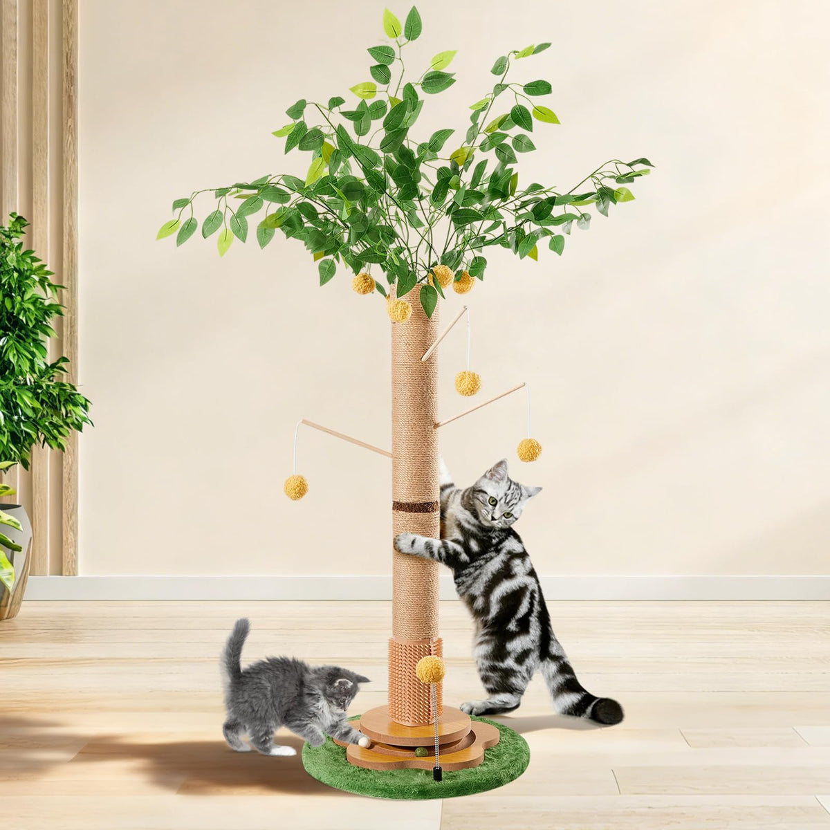 Cat Scratching Post Tall Scratcher Tree For Indoor Cats Adults With