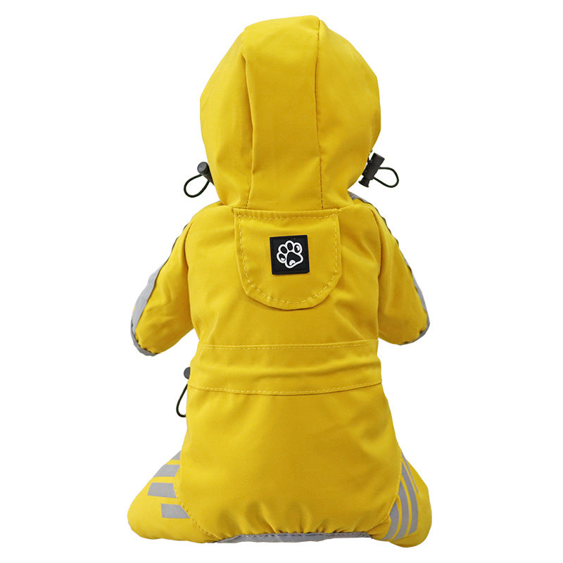 Dog Raincoat Full Package Four Feet Waterproof Rain Cape Pet