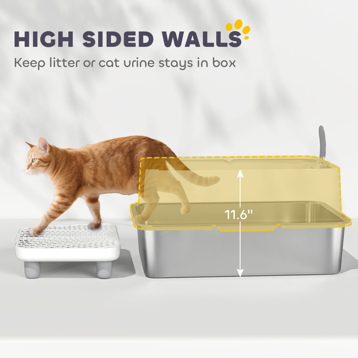 Cat Litter Box Stainless Steel Scoop
