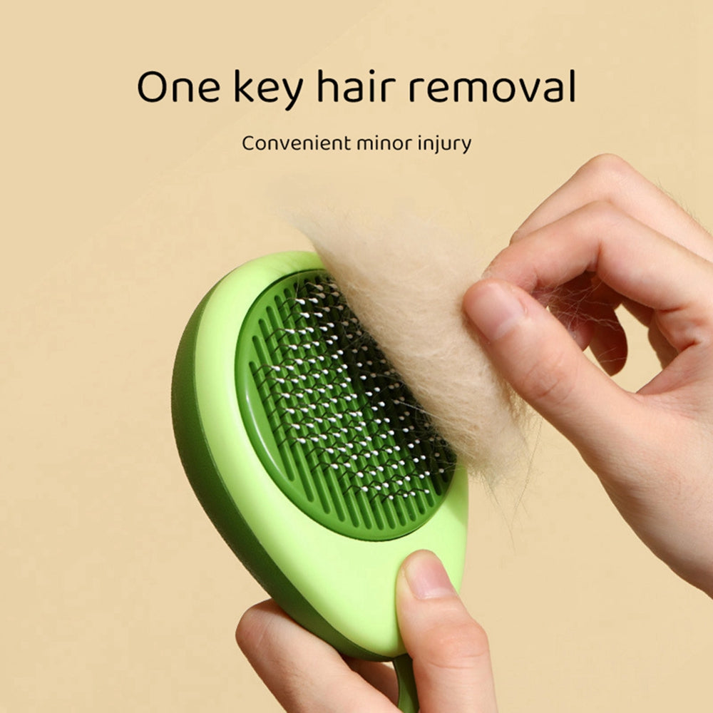 Creative Cat Grooming Comb Portable Massage Brush One-button Remove