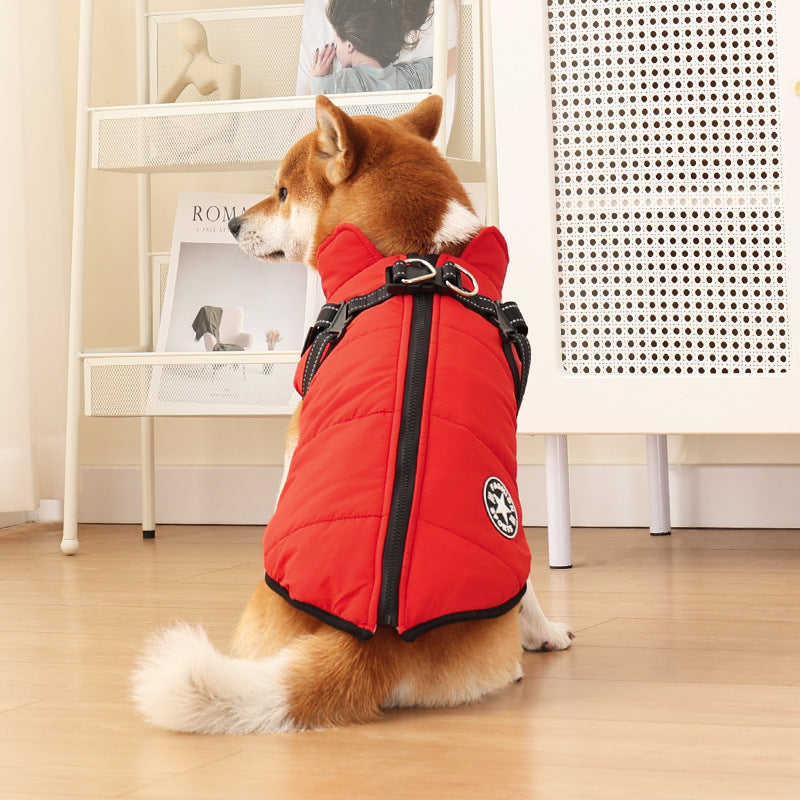 Pet Warm Dog Cotton-padded Clothes Fleece-lined Thickened