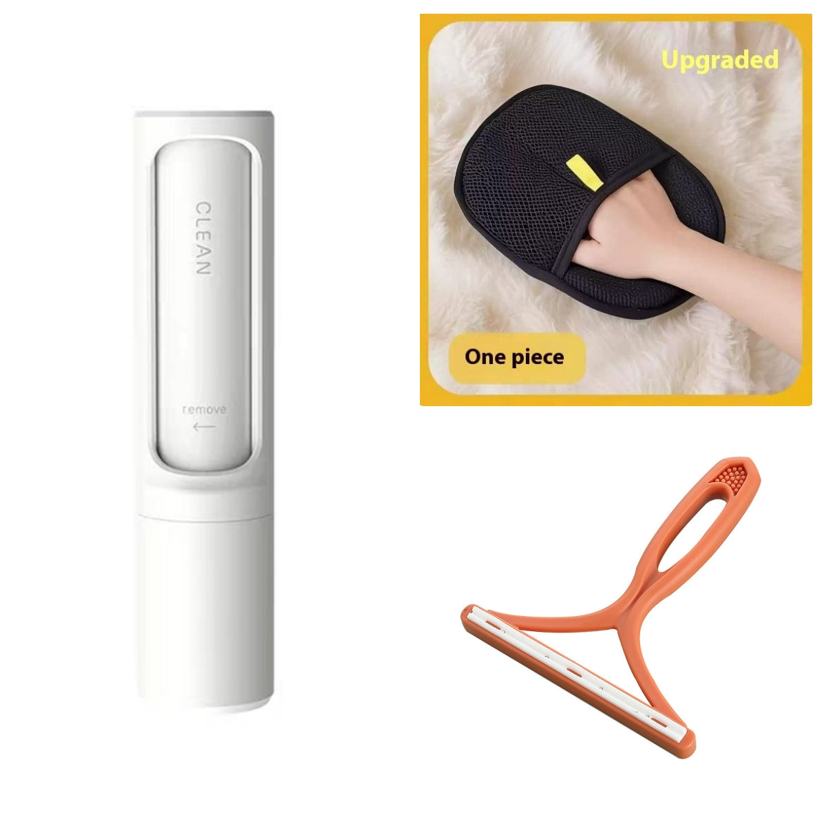 2-1 Reusable Pet Hair Remover Brush Lint Roller Portable Effective