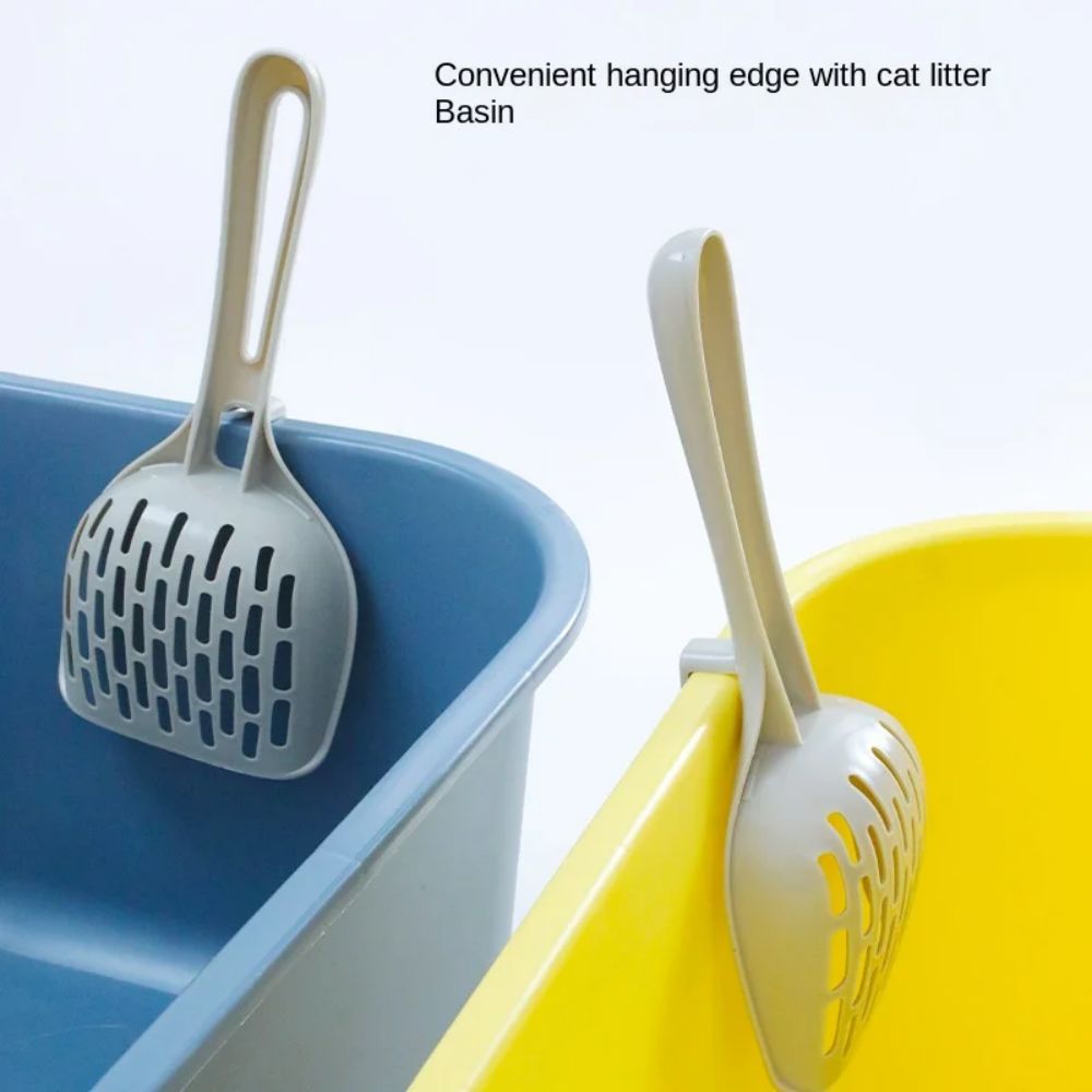 Cat Litter Scoop Plastic Shovel With Base Self Cleaning Box Kitten