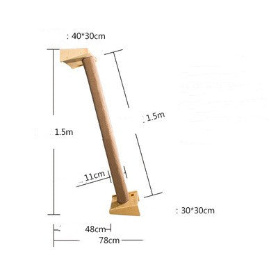 Solid Wood Large Cat Climbing Frame Litter Tree One Shelf