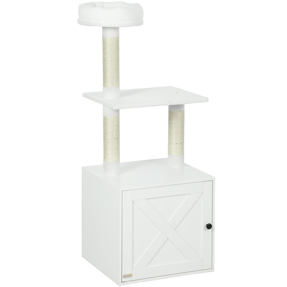 Cat Tree With Litter Box Enclosure Scratching Posts Bed Climbing