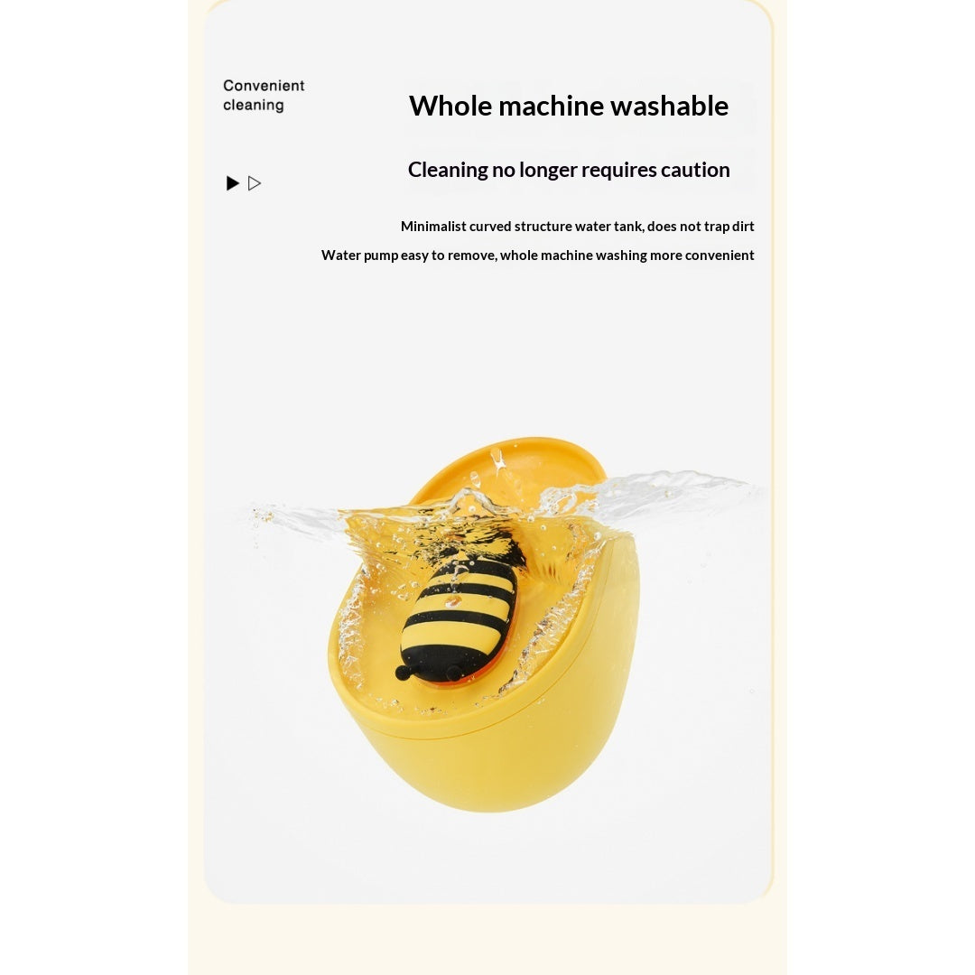 Automatic Pet Water Fountain With Filter Little Bee Style Flowing