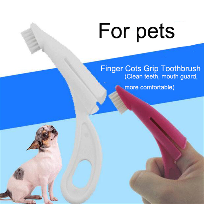 Pet Finger Toothbrush Teddy Dog Brush Bad Breath Tartar Teeth Tool