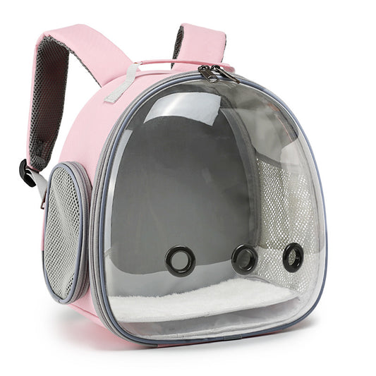 Pet Backpack Hamster Carrier Transparent Small Animal Guinea Pig