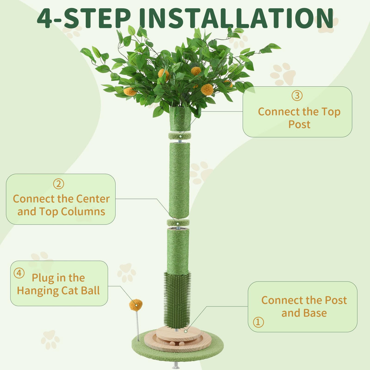Cat Scratching Post Tall Scratcher Tree For Indoor Cats Adults With