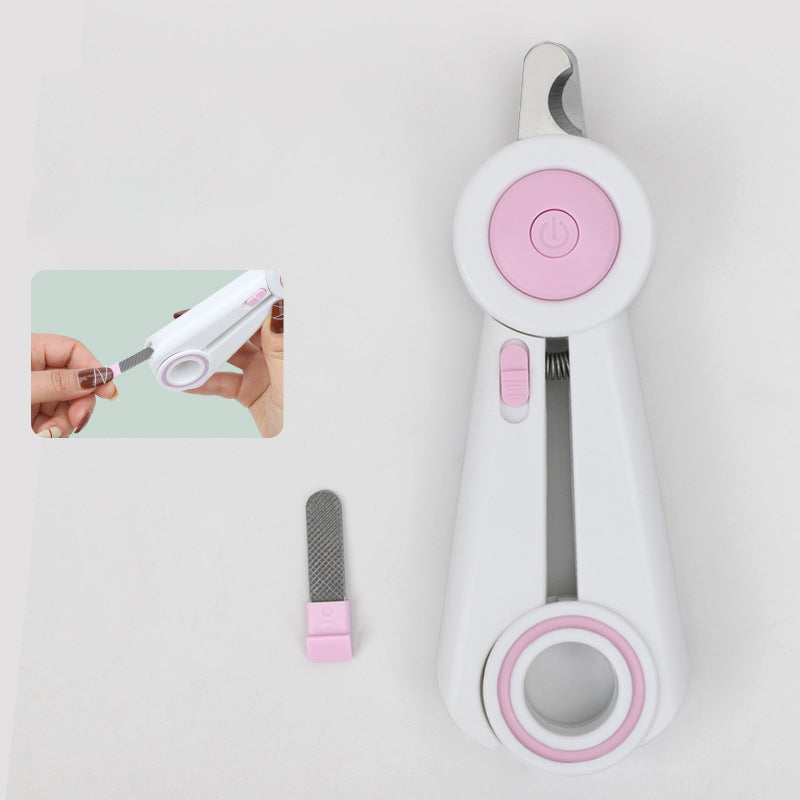 Dog Nail Clippers Grinder Cat Build-in LED Light Anti-blood