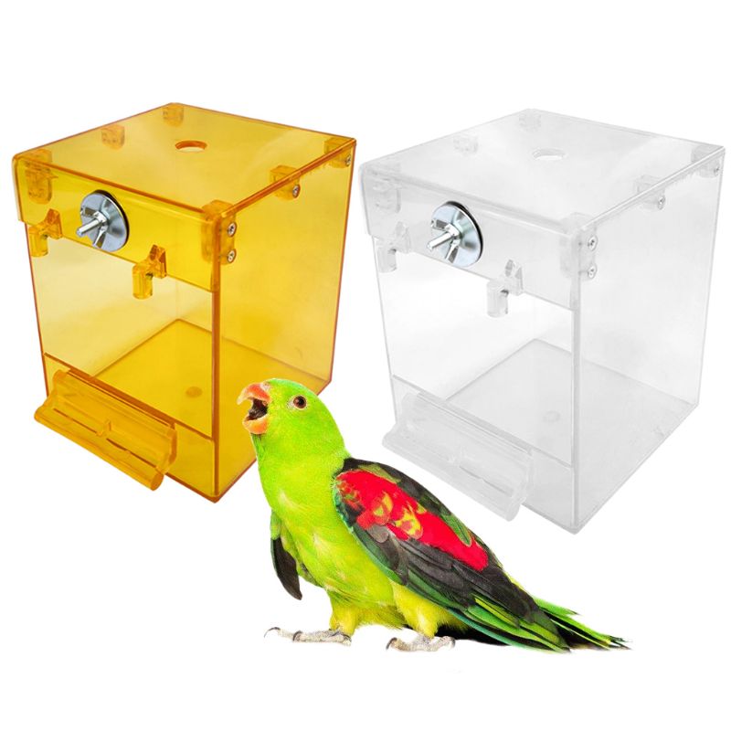 External Bird Bath Transparent Square Basin Supplies Pet