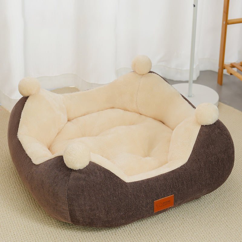 Warm Winter Cat Nest Open Rabbit Velvet Square Thick Pet Universal