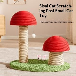 Red Mushroom Cat Scratching Post Toy