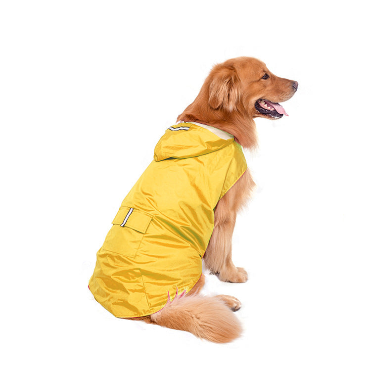 Spring And Autumn Pet Raincoat Rain Poncho Large Dog Clothes
