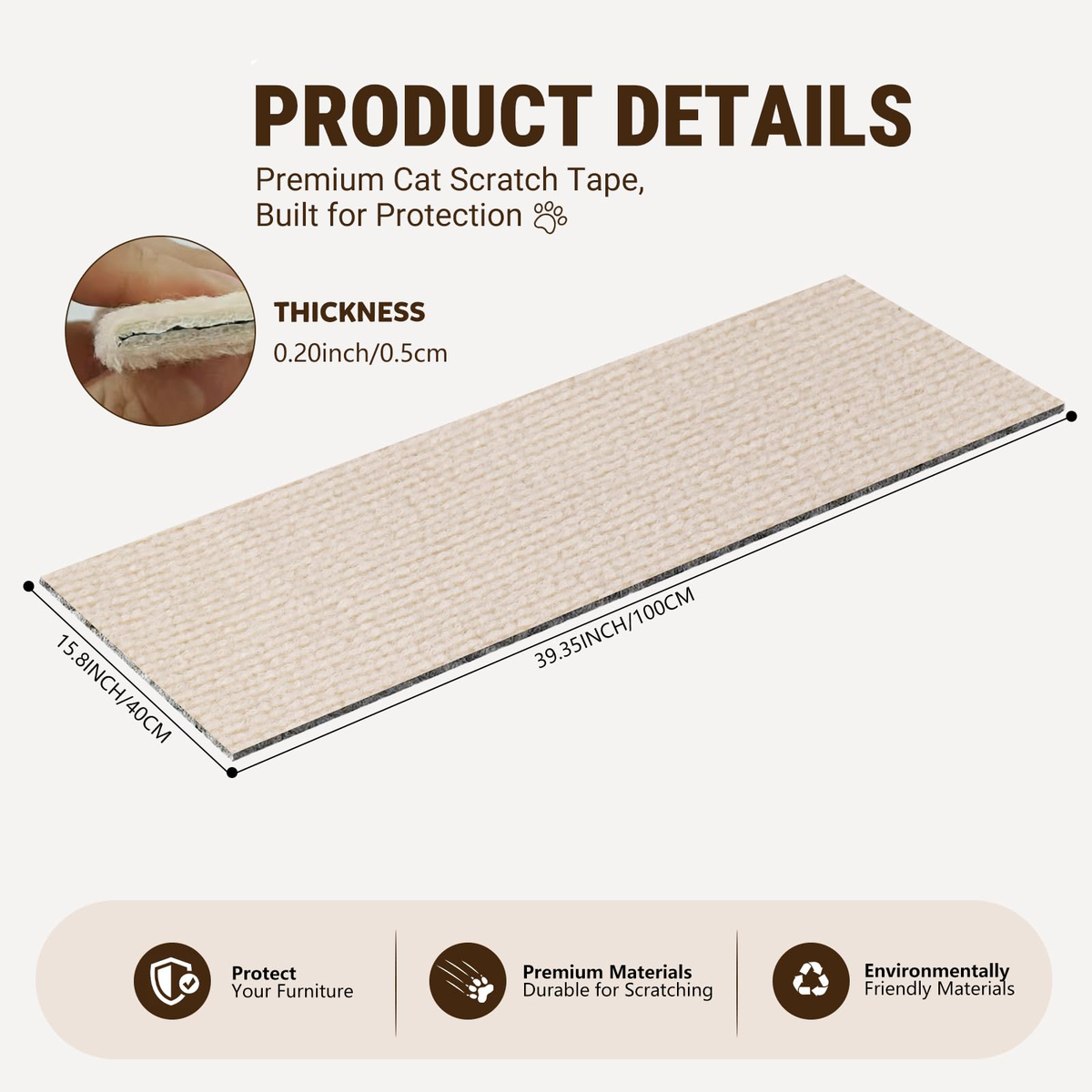 Cat Scratch Furniture Protector Diy Scratching Mat For Couch Sofa