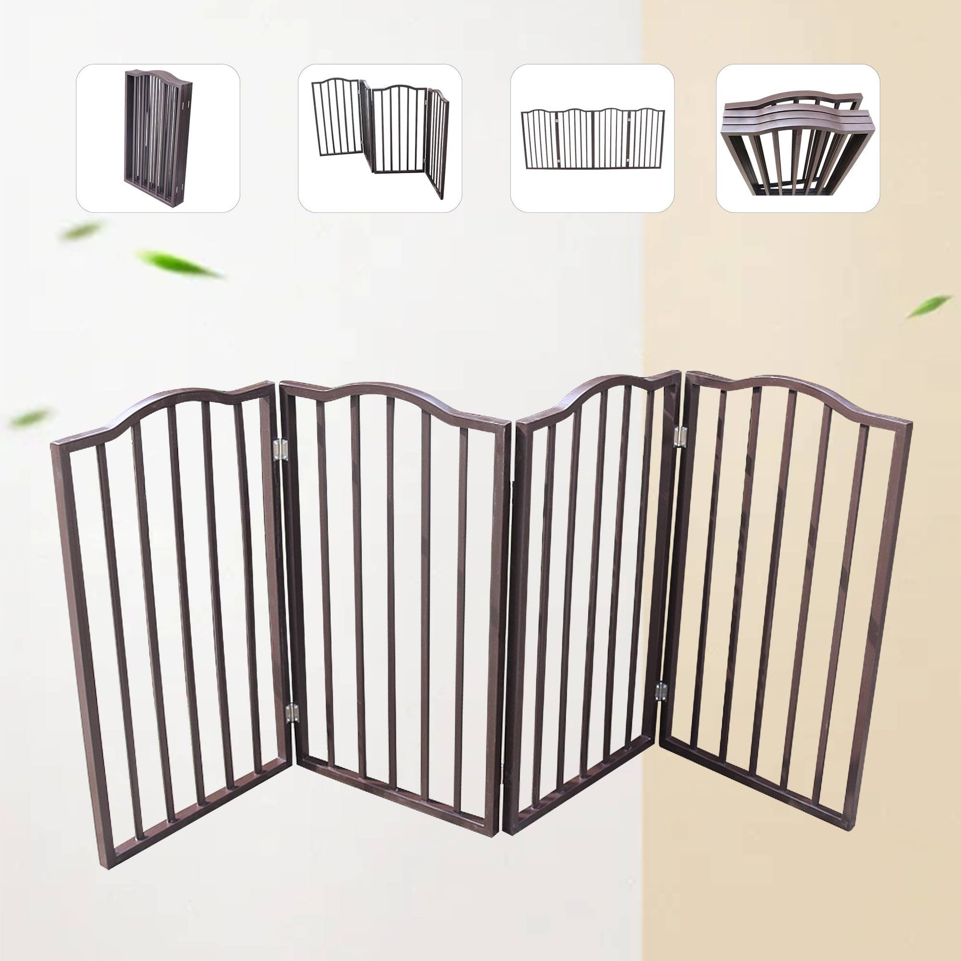 Pet Gate Dog For Doorways Stairs Or House Standing Folding Arc
